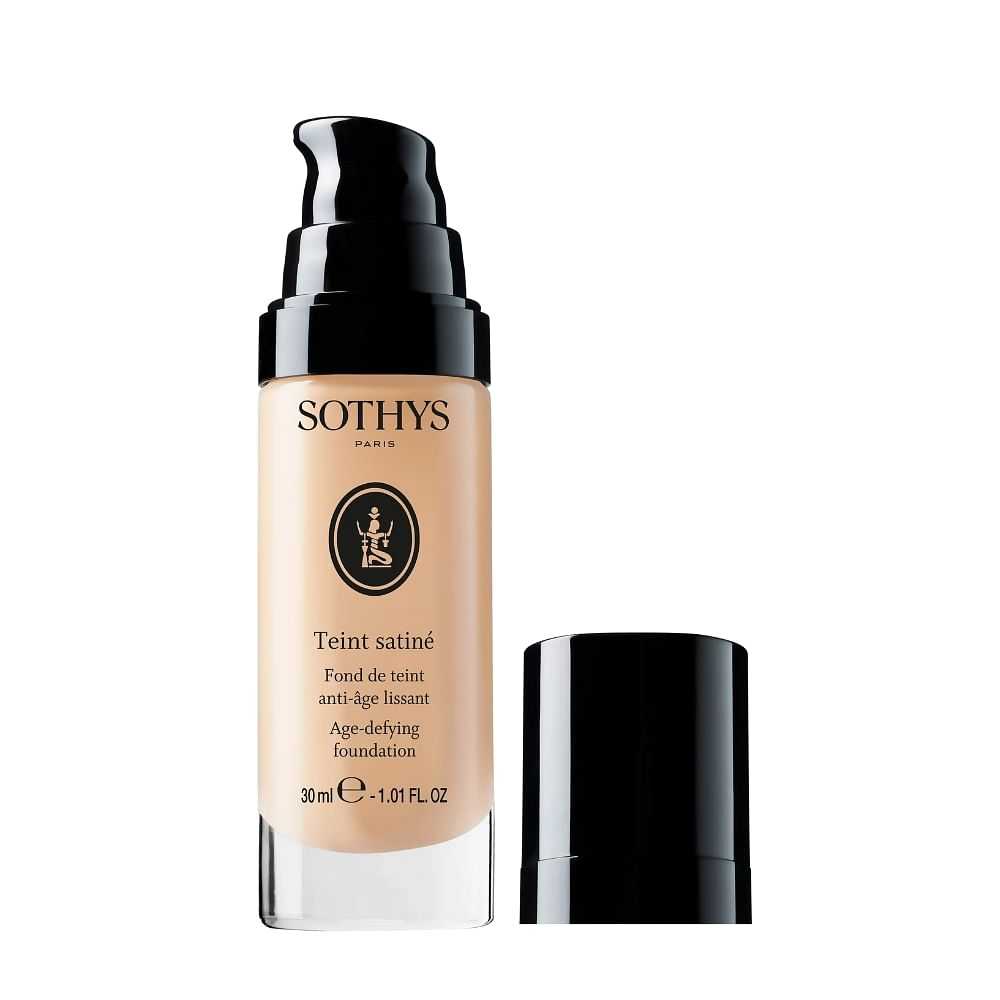 Sothys age-defying foundation bottle with black pump and cap, 30 ml size.